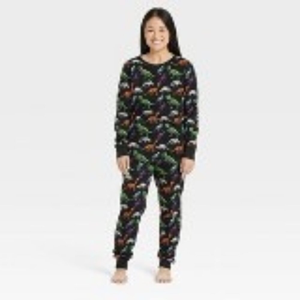 Womens Halloween Hyde & Eek Dino Pajama Set